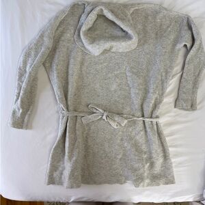 Madewell Light Gray Cowl Neck Sweater Dress Alpaca Blend